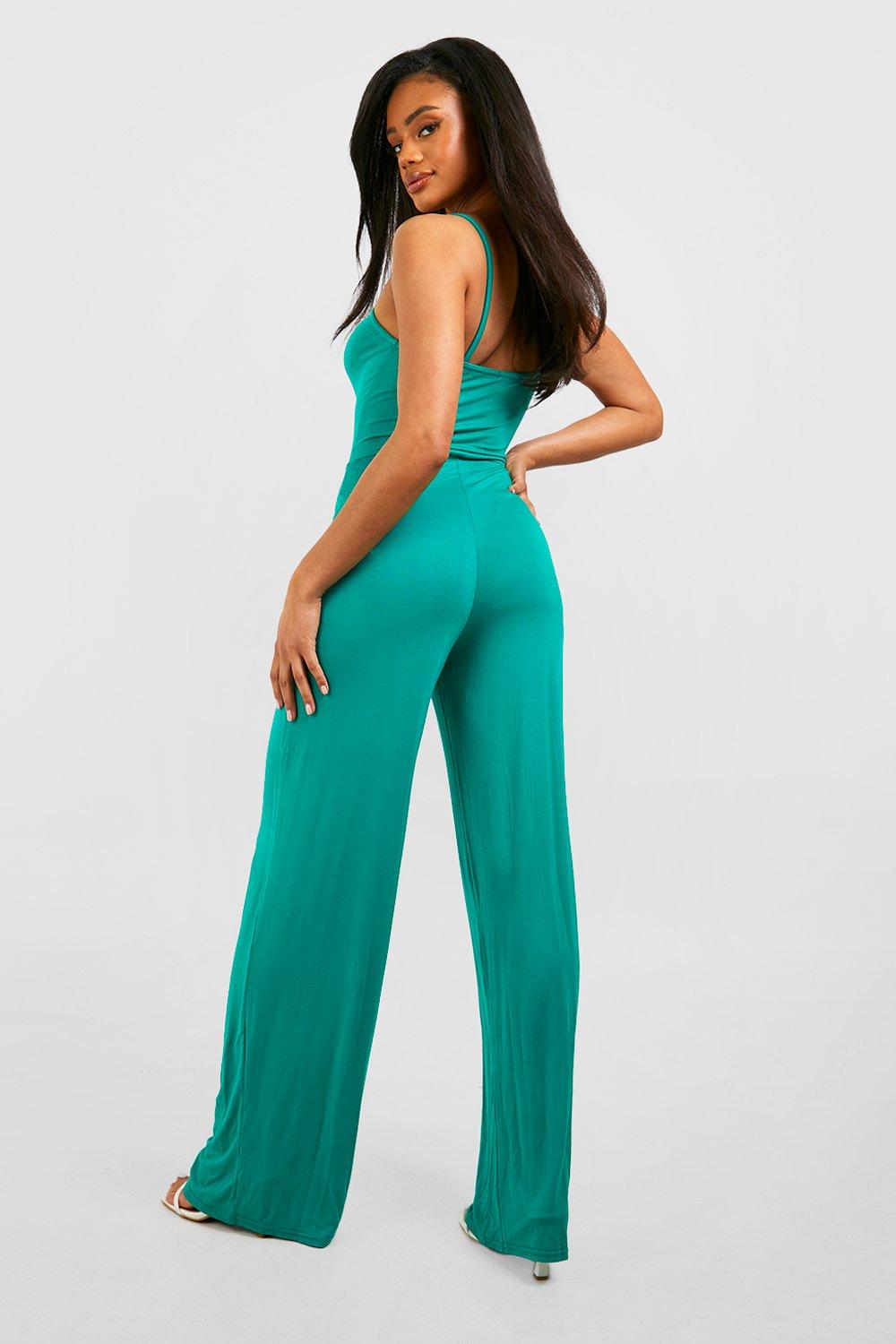 Square Neck Wide Leg Jumpsuit boohoo USA